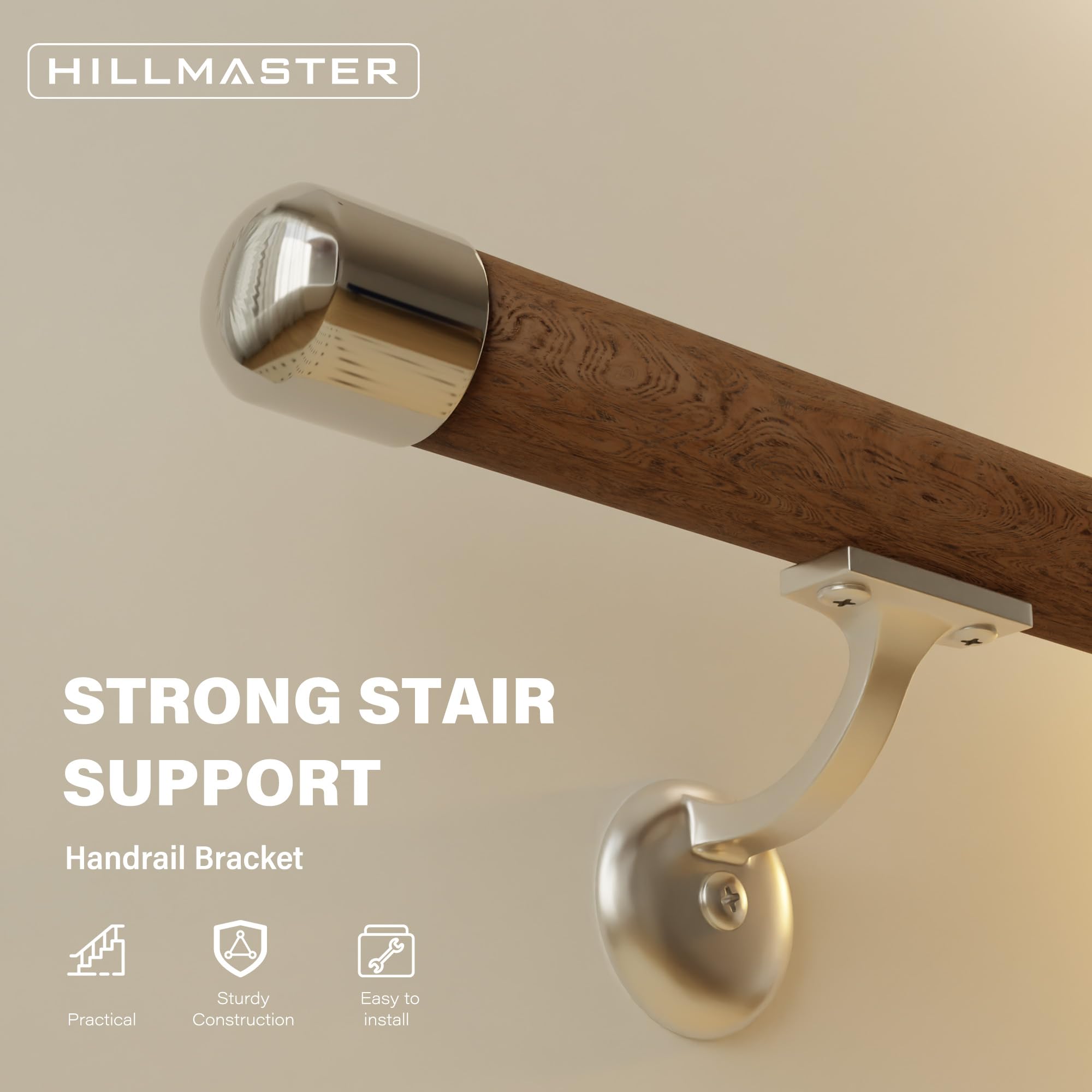 Snapklik.com : Steel Handrail Bracket For Indoor Outdoor Stairs, Anti ...