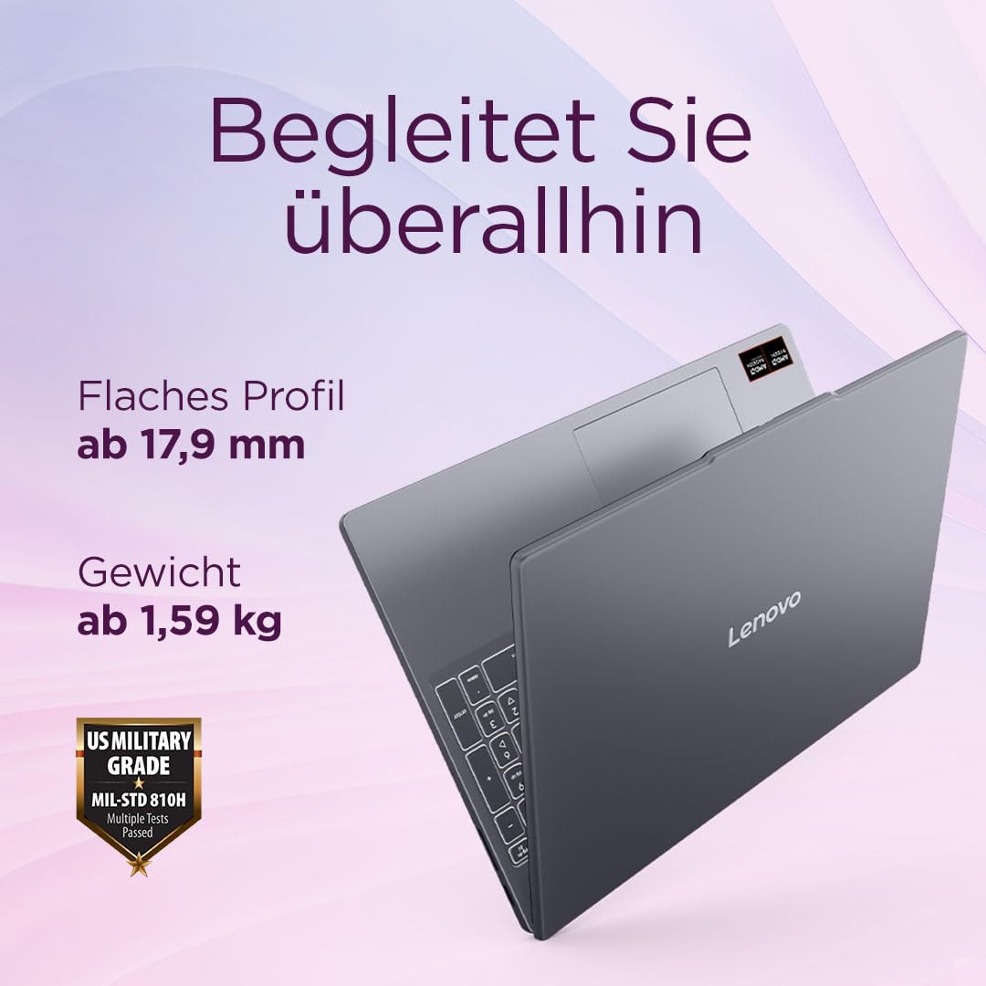 Lenovo IdeaPad Slim 3 Laptop 15.3" WUXGA AMD Ryzen 5 150 512GB SSD 16GB RAM Windows 11 Luna Grau