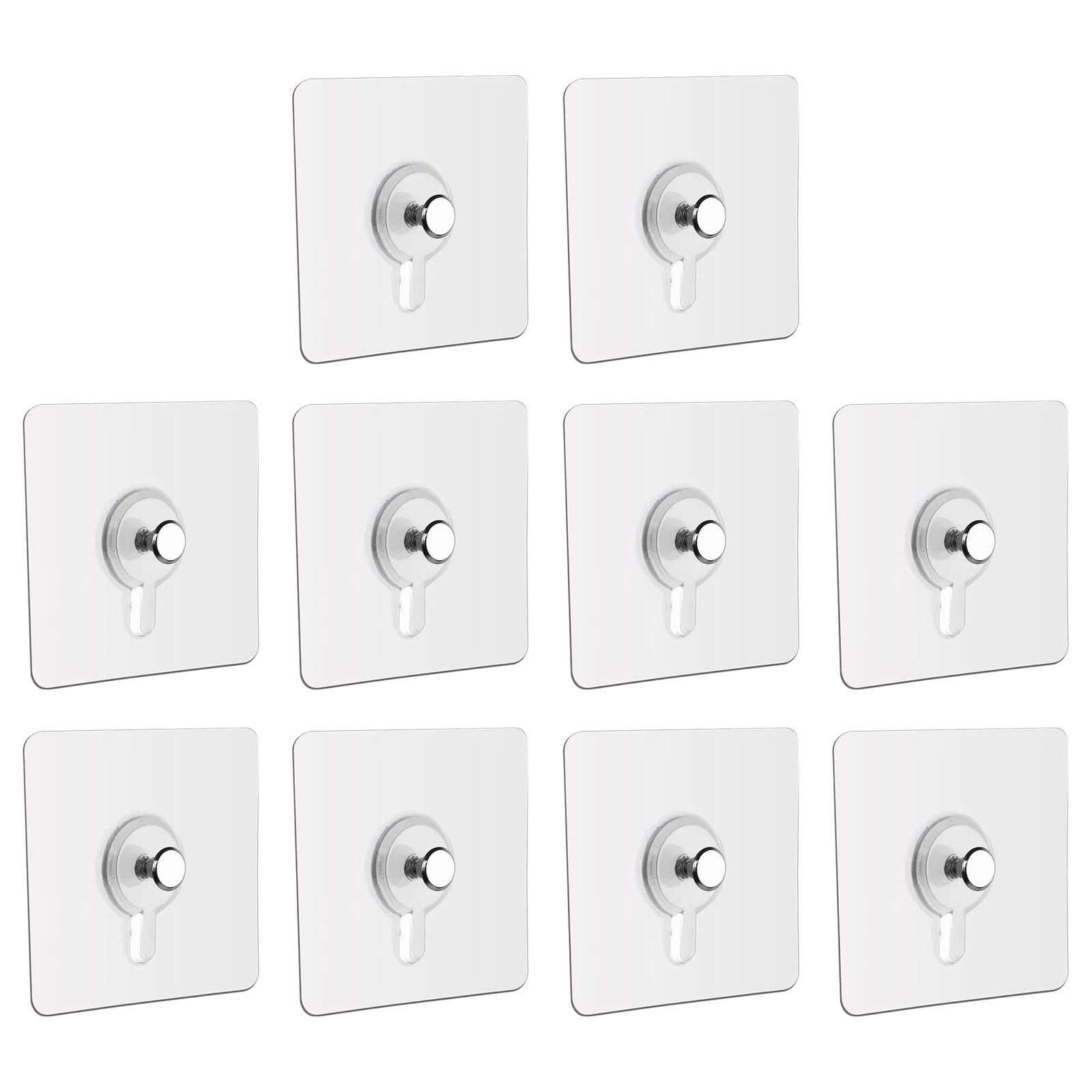 Kalttoy 10PCS Damage-Free Adhesive Hooks No Drilling Required Impermeable Bathroom Kitchen Storage Hangers for Home Renters Removable Screwless Wall Mounts