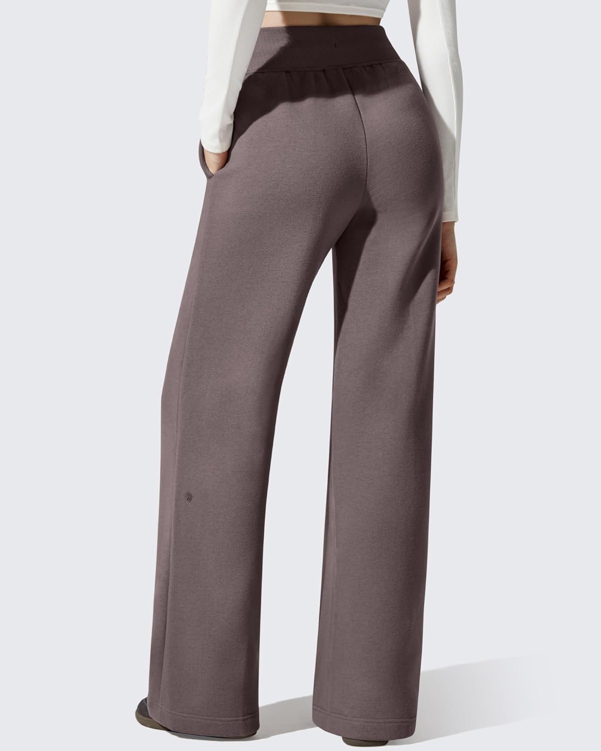 G4Free Flurrylux Women's Fleece Lined Wide Leg Sweatpants Drawstring Cotton Warm Lounge Pants