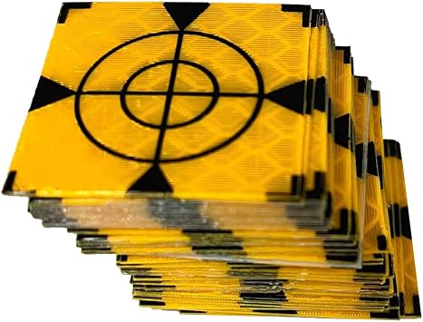 100PCS 30MM /40MM/ 50MM/ 60MM Reflector Targets for Total Stations Yellow