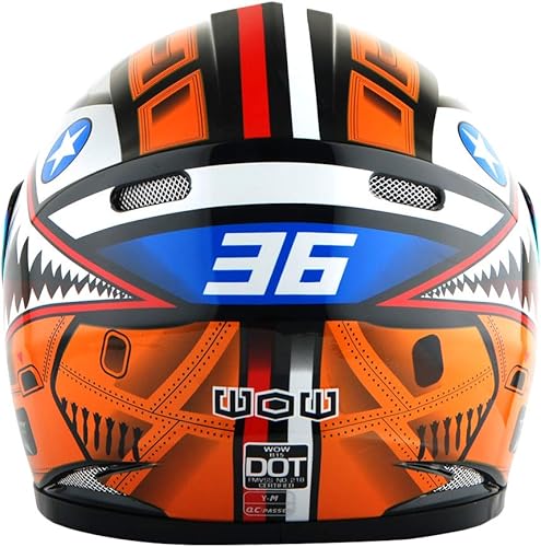 Miniatura 5 de WOW Casco integral para motocicleta, bicicleta urbana BMX MX para niños HKYB15