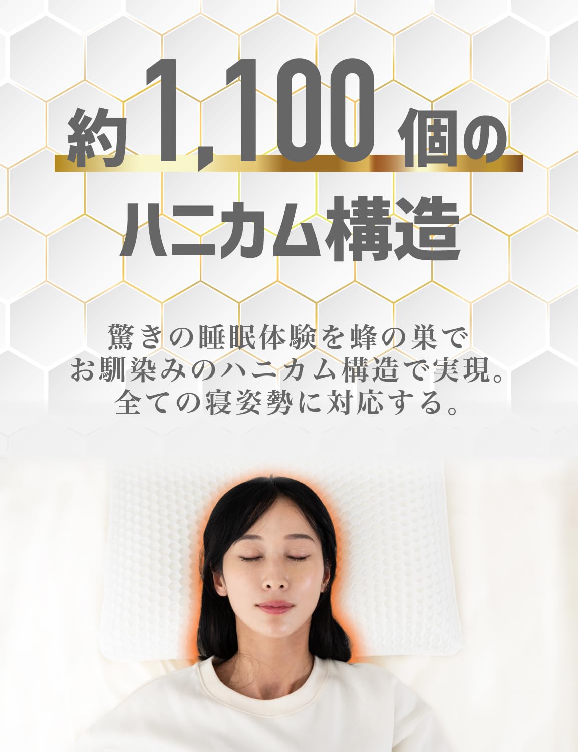 Amazon｜【まるで浮いてる感覚！】ジェルピロー 枕 まくら ハニー