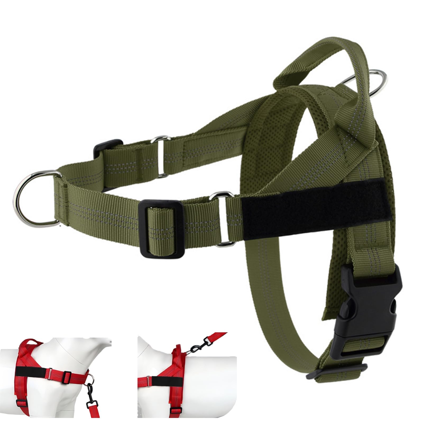 ParoPet No Pull Dog Harness (Green, S)
