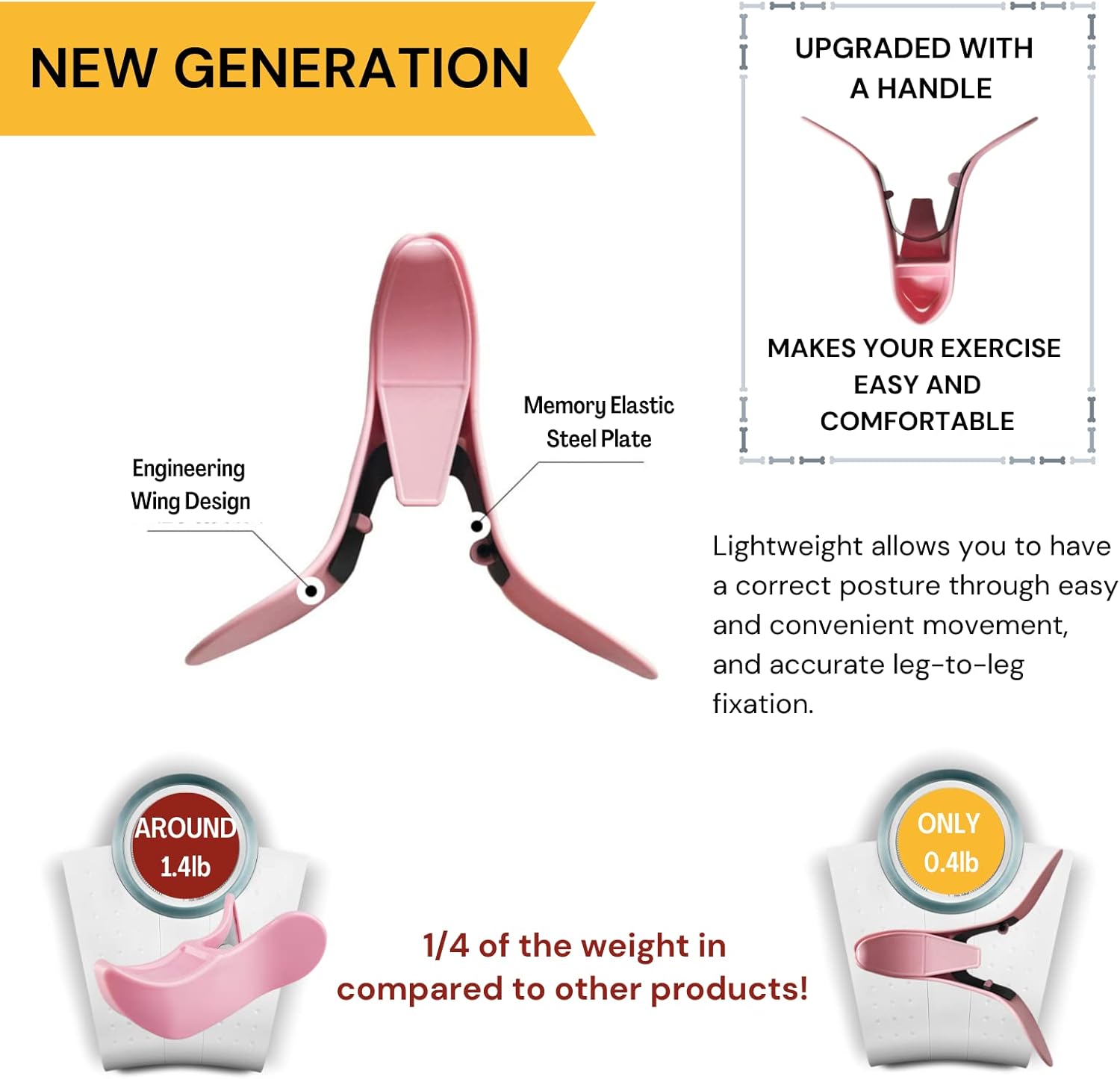 EZ_Peach Premium Super Kegel Exerciser, Pelvic Floor Muscle and Inner Thigh Exerciser, Correction Beautiful Buttocks Bladder Control Device Postpartum Rehabilitation (Pink[Upgraded Version]) : Sports & Outdoors