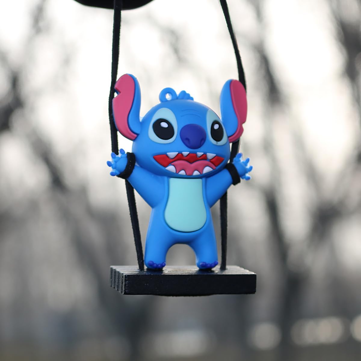 Anime Car Swing Ornament Decoration Mirror Hanging Interior Accessories for Car Rear View Mirror Gardening Hanging Blue — view 3