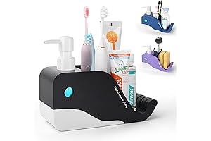 Kids 3-in-1 Bathroom Soap Dispenser with Toothbrush Holder for Kids