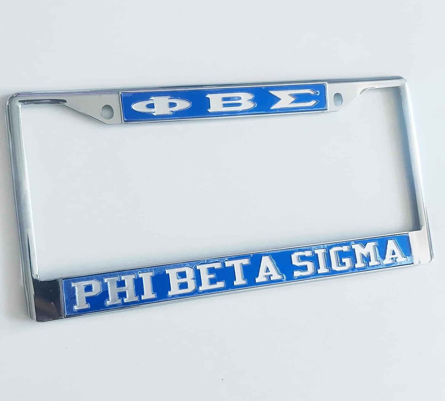 Phi Beta Sigma Classic License Plate Frame [Blue/Silver- Car/Truck]