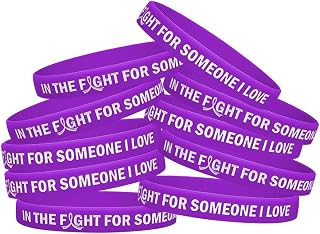 In the Fight for Someone I Love Silicone Wristband Bracelet for Cancer & Cause Awareness (10 Pack)