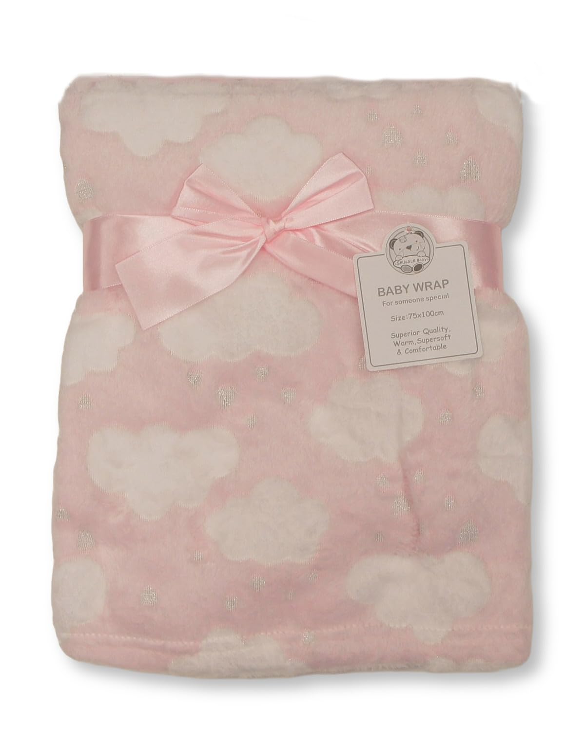 Baby Wrap/Blanket Clouds/Hearts (Pink)