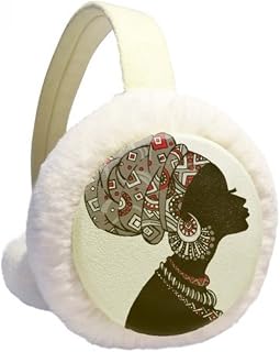 Abafricano preto feminino aborígene inverno para orelhas aquecedoras de orelhas de lã felpuda para uso ao ar livre