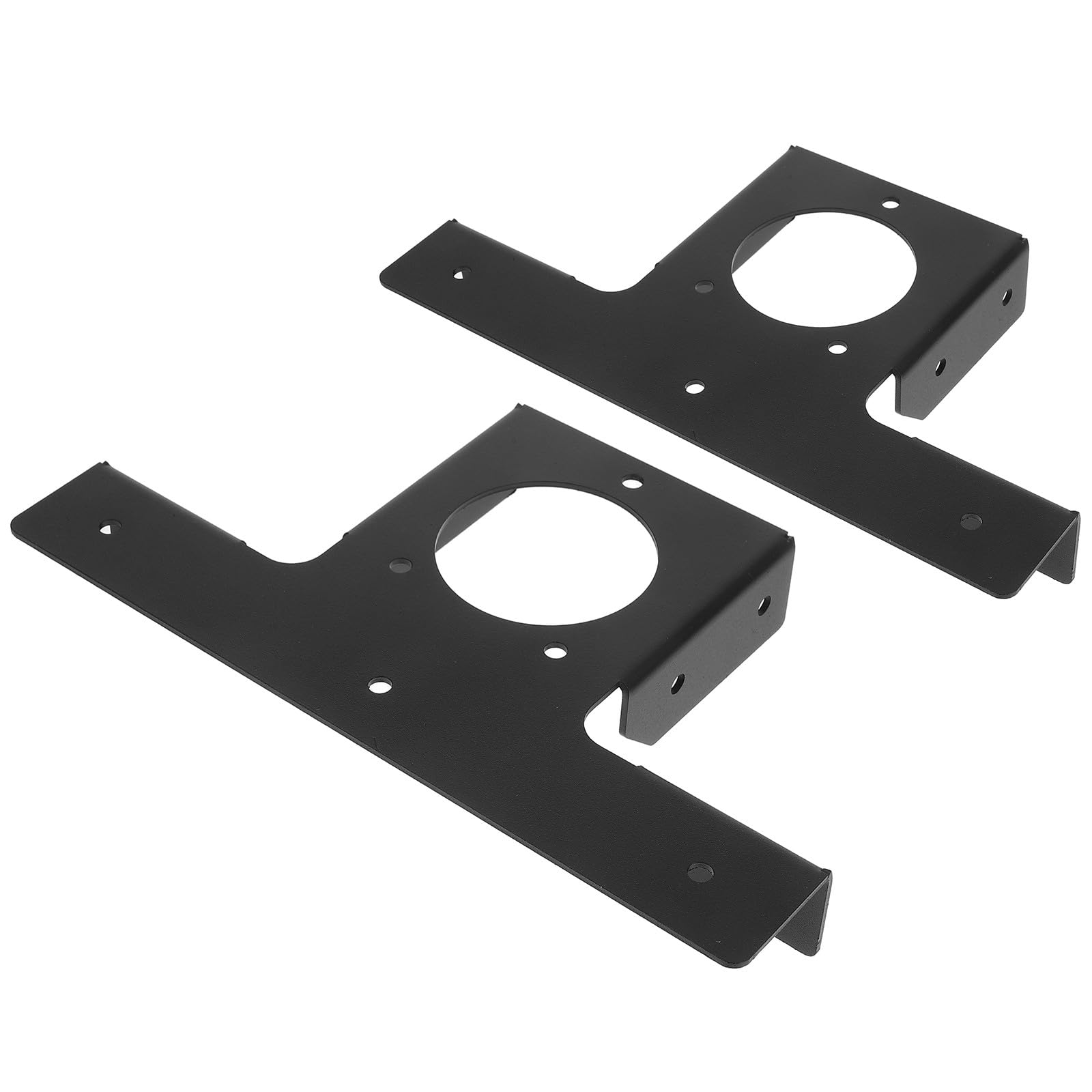 Équerres d'angle en fer noir en T pour pergola et bois extérieur x2