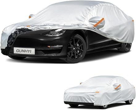 GUNHYI Waterproof Sedan Car Cover Custom Fit Tesla Model 3 2017-2026