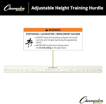 Champion Sports Adjustable Height Training Hurdle, Red