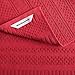 KitchenAid Cotton Classics Antimicrobial Solid Textured Kitchen Towels, 8 Pack, Absorbent, 100% Cotton, Passion Red, White, 17 x 28 Inches