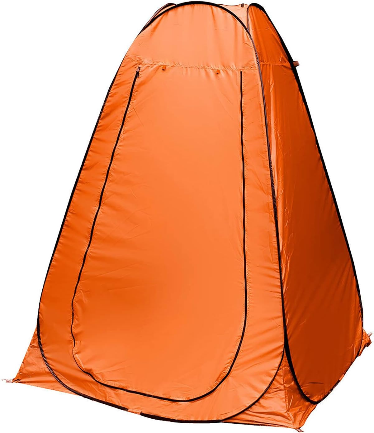 Portable Pop Up Privacy Shower Tent - Spacious Changing Room - Portable Outdoor Camping Bathroom Toilet Changing Dressing Room Sun Sunshade Canopy Outdoor Rain Shelter Hiking, Beach, Toilet (Orange)