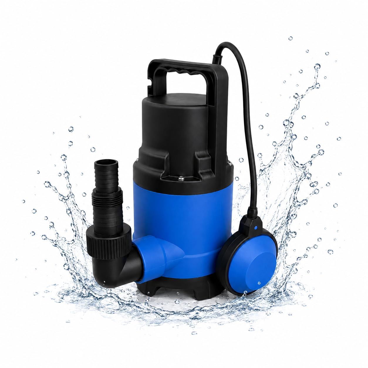 Pompa per acque luride 7500 l/h con 400 Watt – max. 5 m di altezza di consegna & 4 m di profondità di immersione, cavo da 10 m, protezione termica, robusta ruota in Noryl - Pompa sommersa per