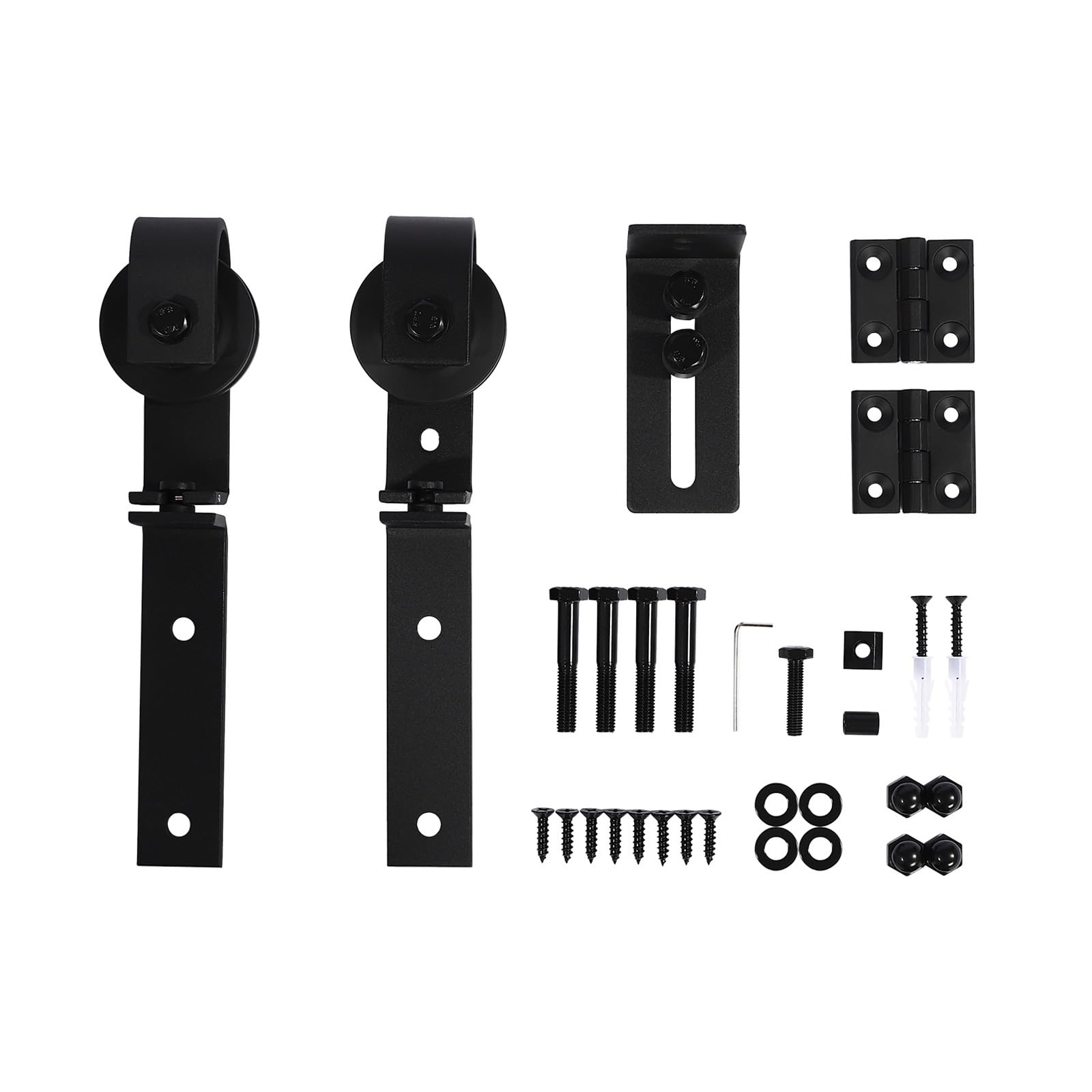 Folding Barn Door Hardware Set Kit Double Roller,Smooth Gliding
