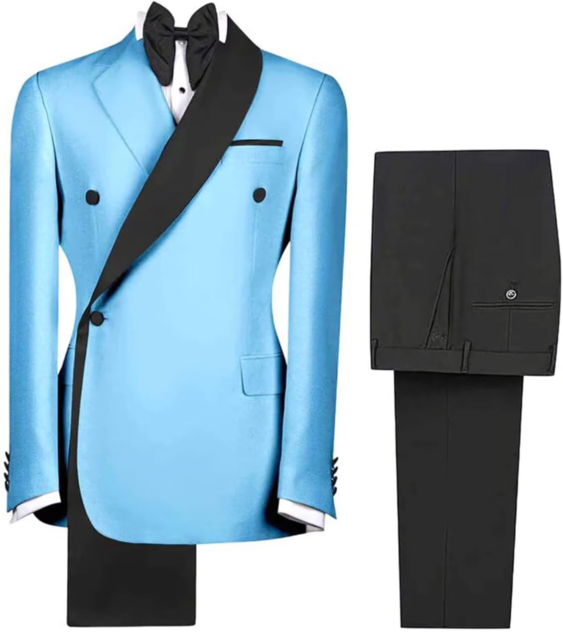Tuxedo Mens Casual 2 Piece Suit Jacket Double Breasted Sport Coat Lightweight Homecoming Business Daily