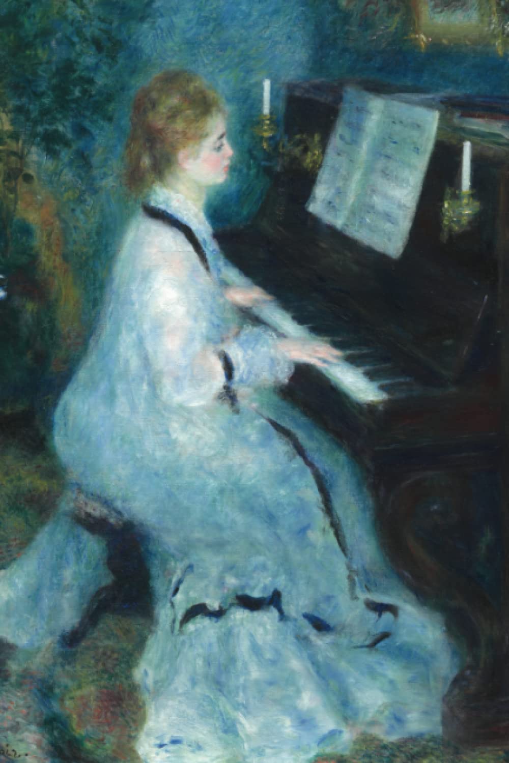 Carnet Renoir Femme au piano journal de notes ligné cahier écriture souple