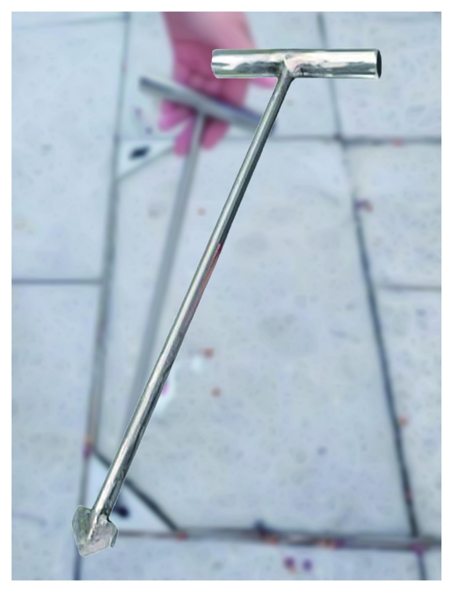 Generisch 10-mm-Gullydeckelheber mit T-Haken, Metall-Schachtdeckelzieher, Kanalhebehaken (30 cm/11,8 cm, 2 Stück) – Langlebig und einfach zu bedienen