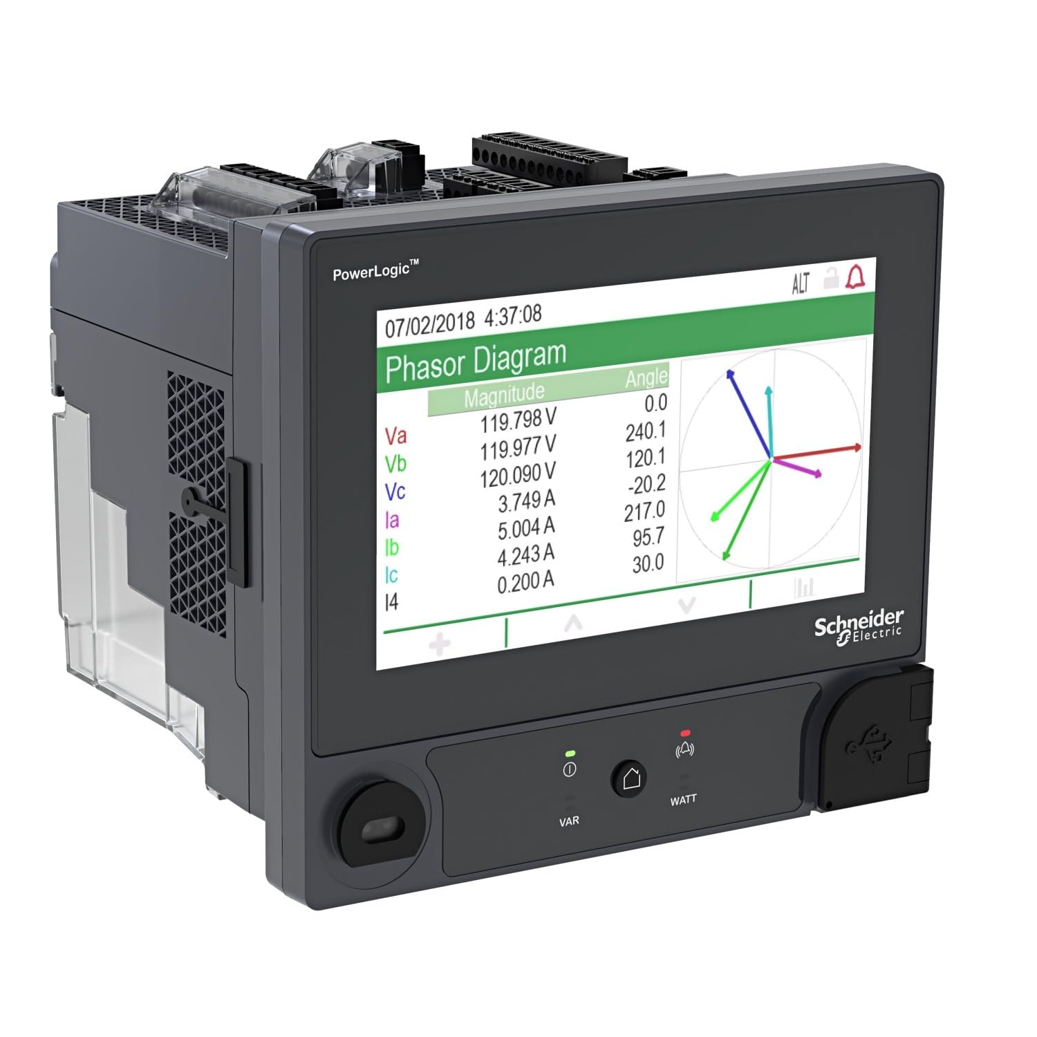 Schneider Meter ION9000_ Mètre PowerLogic ION9000T, Hstc, montage DIN, affichage 192 mm, adaptateur B2B, kit HW [METSEION95040]