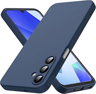 Silicon Soft Mobile Magic Camera Protection Case with Microfiber Lining For Samsung Galaxy A16 (Navy)