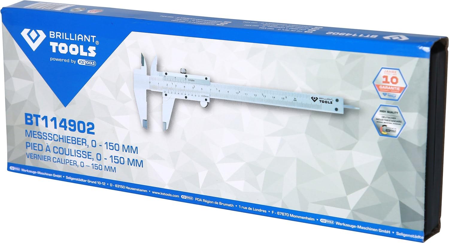 BRILLIANT TOOLS BT114902 Suwmiarka traserska, 0 - 150 mm [Powered by KS TOOLS]