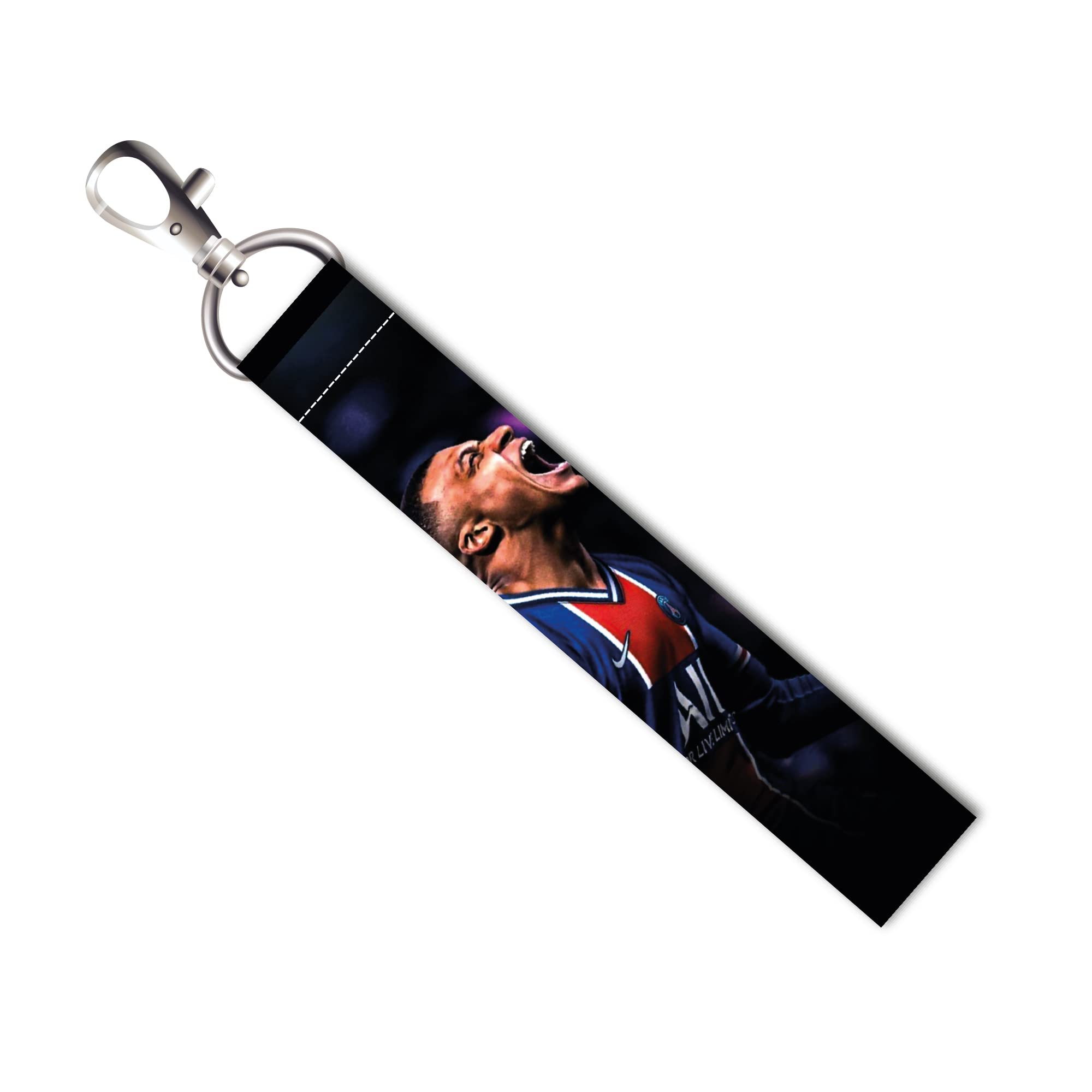 Kylian Mbappe Lanyard Tag with Swivel Lobster for Gift Luggage Bags Backpack Laptop Bags L X H 5 X 0.8 INCH-image-30