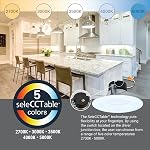 Halo LT Trim LED encastré de 5 pouces / 6 pouces, 5 températures de couleur, lumière encastrée à baffle dimmable, 6 pièces - LT56079FS1EWHR6PK