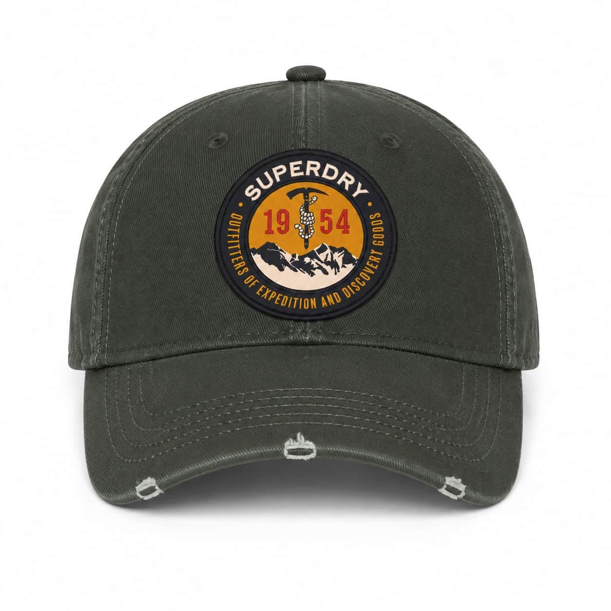 Superdry Cappello da baseball regolabile da uomo con grafica da camionista lavato verde