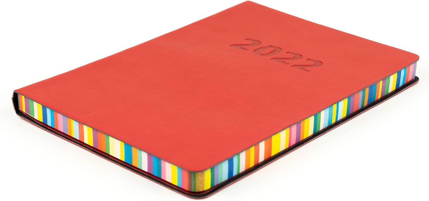 Collins Edge Rainbow A5 Week to View 2022 Diary - Red - Image 5