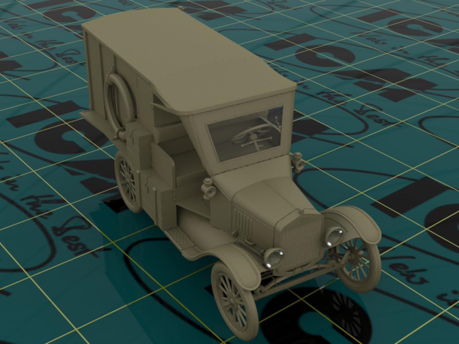 ICM ICM35661 1:35-Model T 1917 Ambulance, WWI American Car