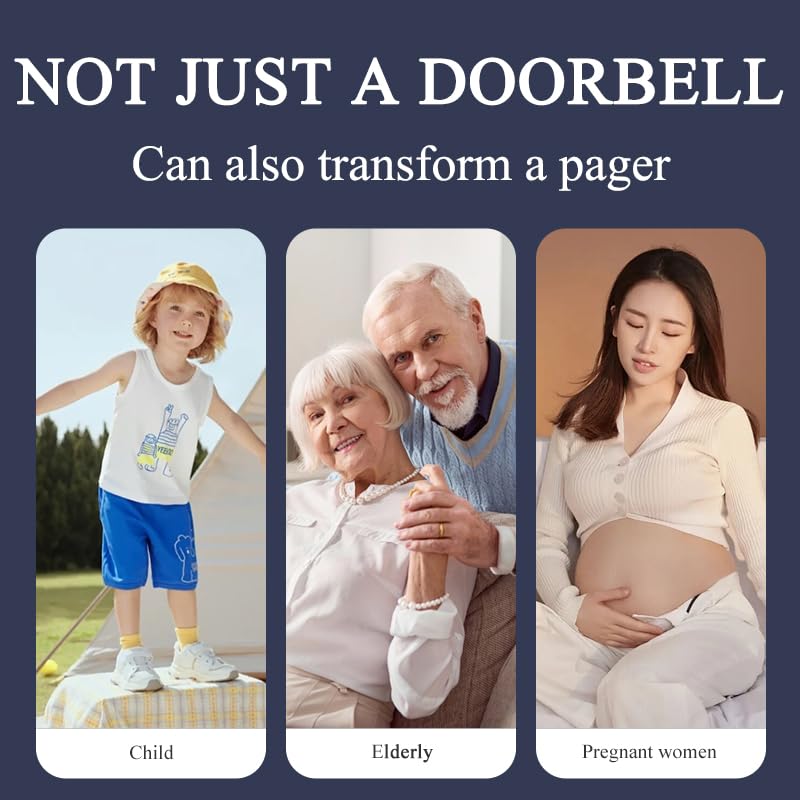 Image of Nik Case Wireless Doorbell for Home & Office | 1 Year Warranty | Long Range 300m (1000ft) | 4 Volume Levels & Multiple Chimes | Waterproof Door Bell | Glossy Black | Remote Calling Bell