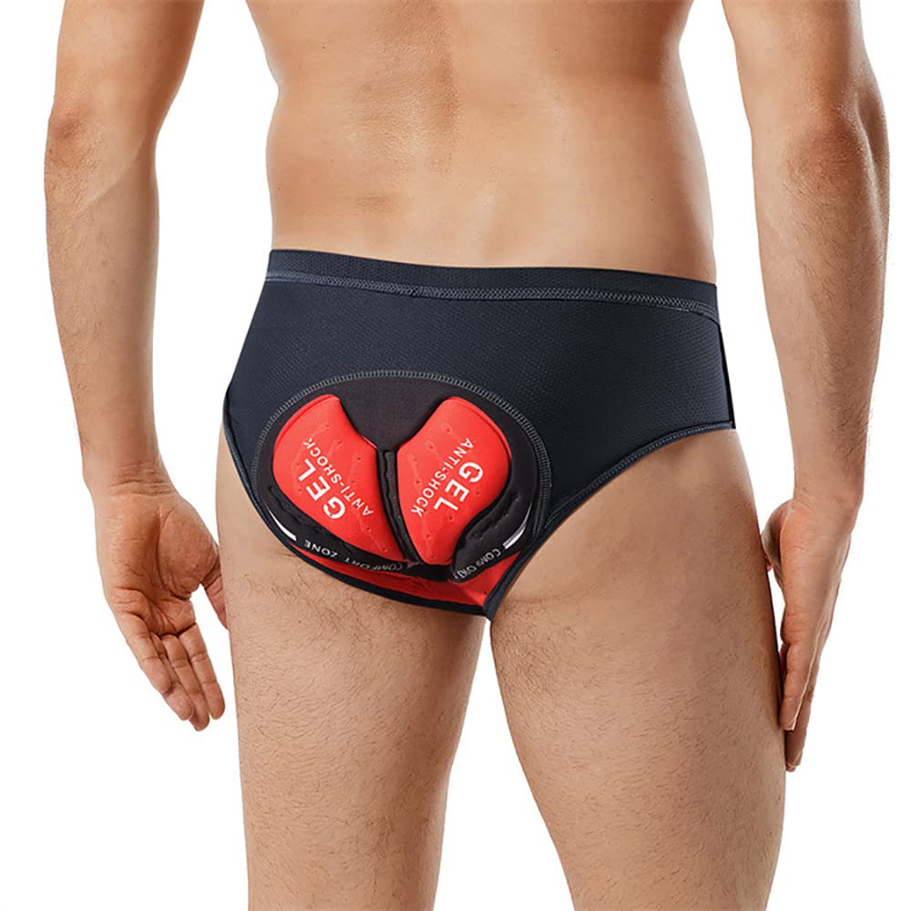 Radunterhose Herren mit 5D Sitzpolster Slip Fahrradunterhosen Gepolsterte Unterwäsche Boxershorts Kurz Radlerunterhose Atmungsaktive schnelltrocknende MTB Fahrrad Hose