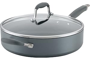 Anolon Advanced Hard Anodized Nonstick Sauté Pan with Helper Handle and Lid...