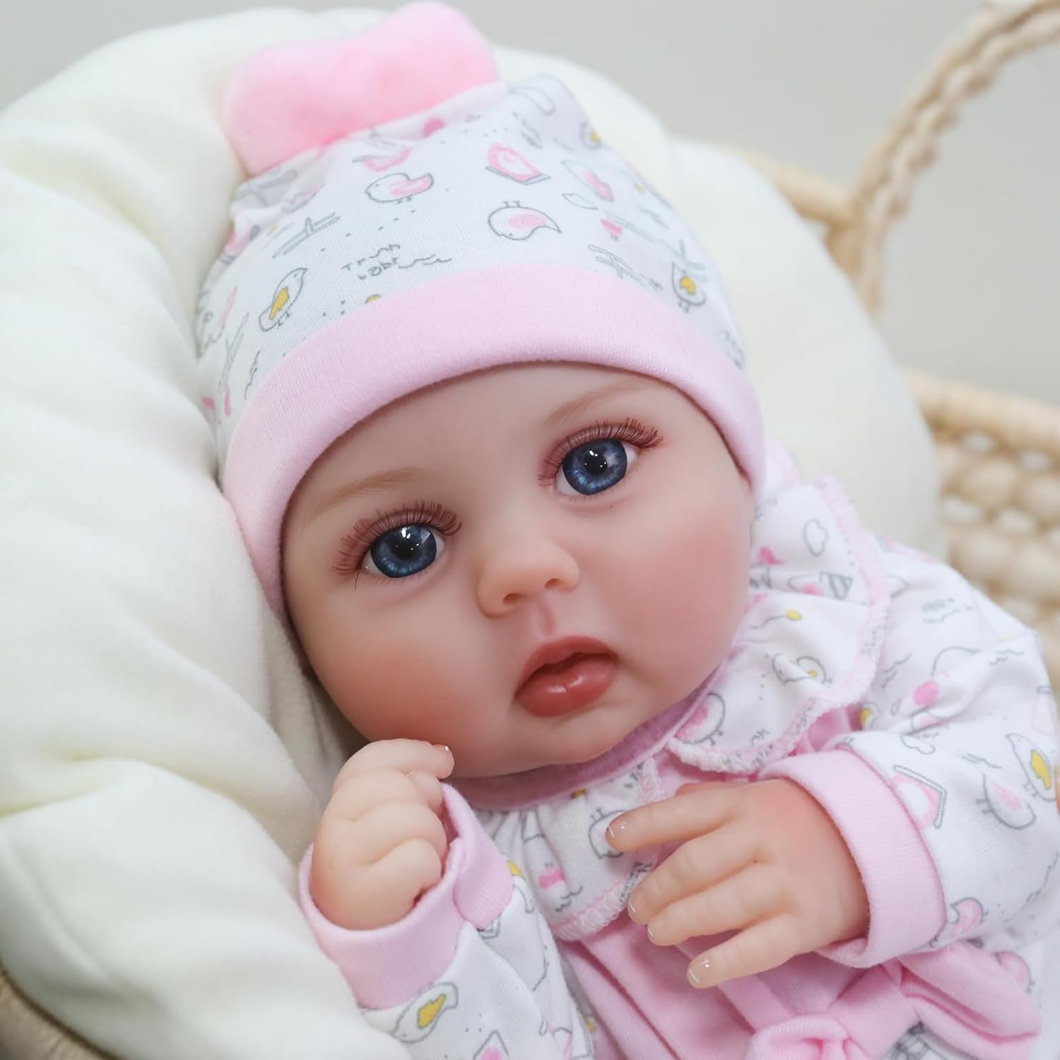 Kaydora Reborn Baby Doll - 16 Inch Realistic Newborn Girl, Lifelike Silicone Doll with Soft Weighted Body, Kids Gift Box for 3+