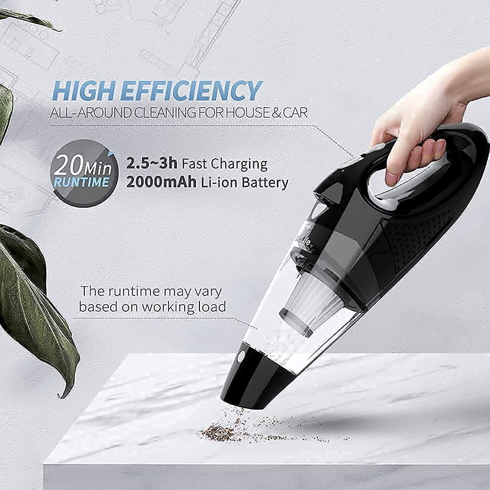 VacLife Handheld Vacuum, Cordless with High Power & Quick Charge Tech, Silver (VL188)