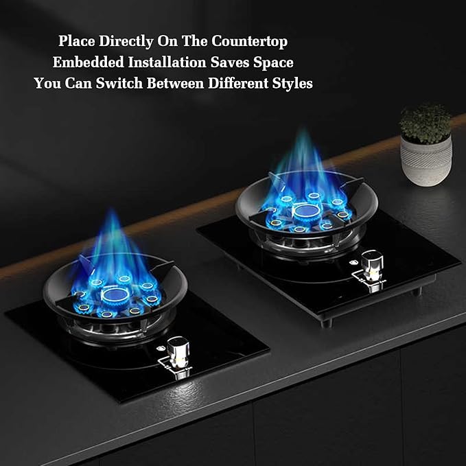 Estufa de Gas 1 Quemador, Vidrio Templado 5.2KW, Temporizador, Protección de Apagado miniatura 7