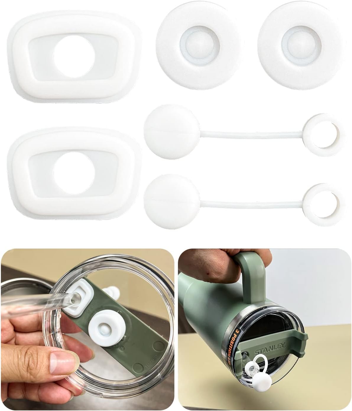 6Pcs Silicone Spill Proof Stopper Set, Leak Stopper