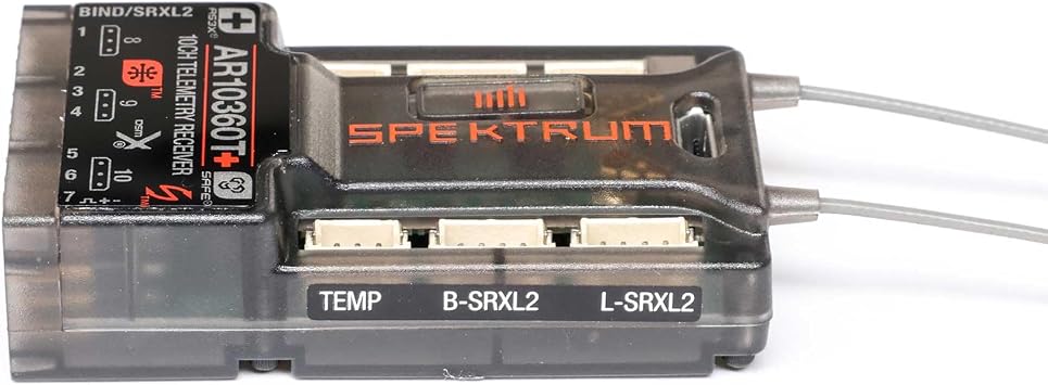 Spektrum AR10360T+ 10 Channel AS3X& Safe Telemetry Receiver, SPM-1034