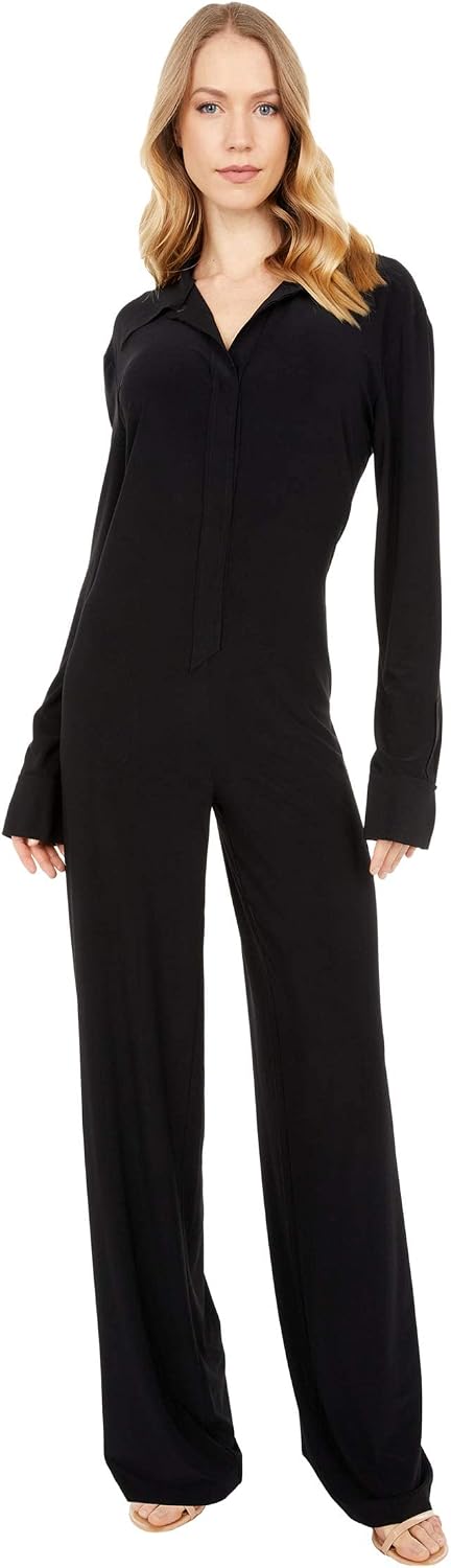 Norma Kamali NK Shirt Straight Leg Jumpsuit