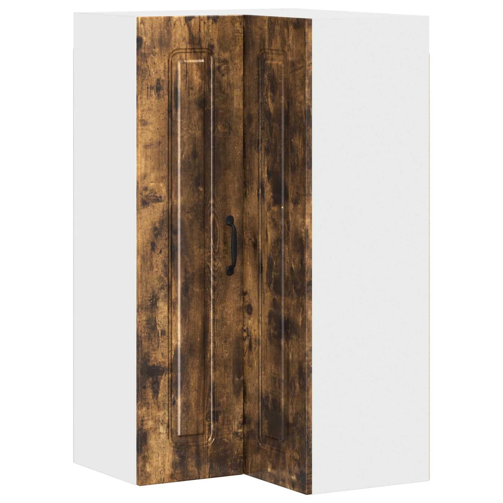 Armadio angolare da cucina, 57 x 57 x 100 cm, in legno di quercia