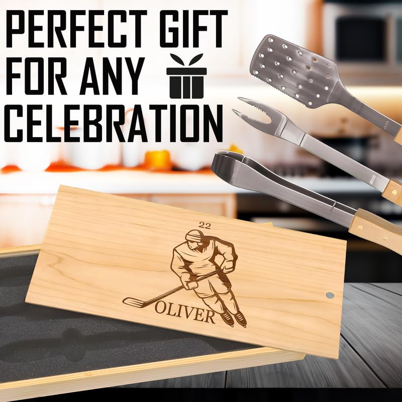 Set de Parrilla Grabado Personalizado con 3 Piezas miniatura 3