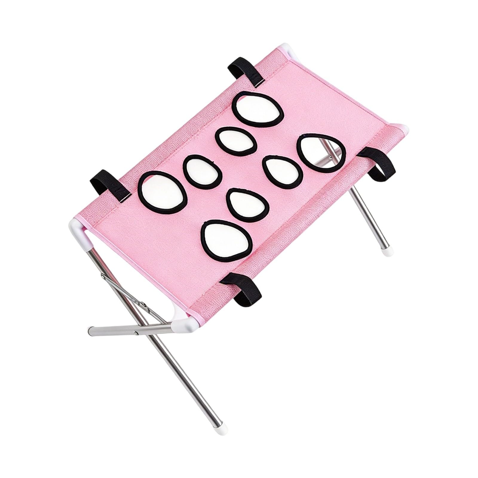 Pet Grooming Stand Foldable Cat Dog Grooming Stool Bathing Station (Pink, One Size)