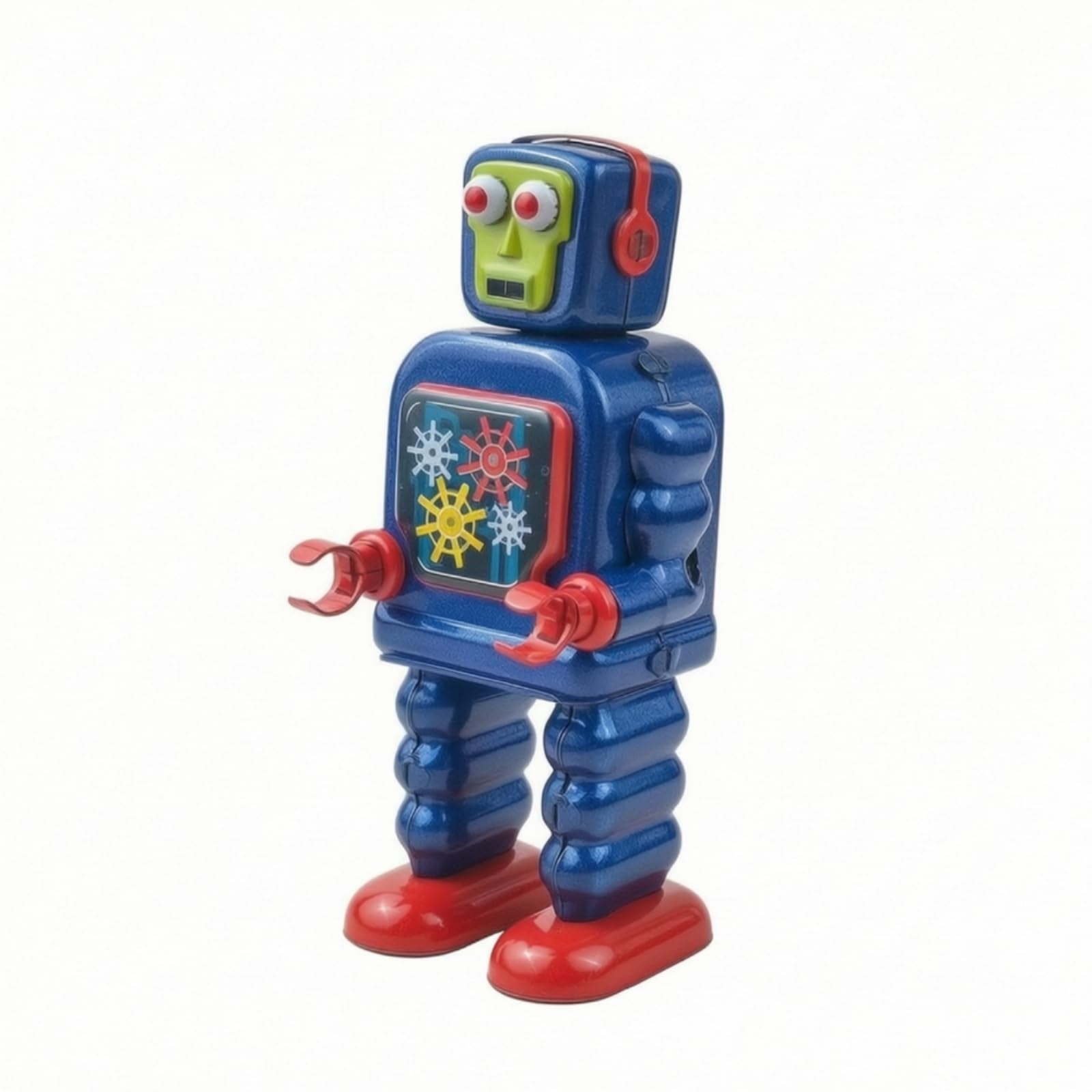 Robot Hojalata Mecánico Robot Cuerda sin Baterías Figura Coleccionable para Adultos, Vitrinas, Estanterías