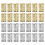100pcs Filigree Tube Hair Cuffs Dreadlocks Braiding Beads Dread Locks Ring Hair Braid Rings