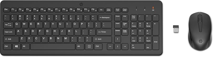 HP 330 Wireless Keyboard and Mouse Combo | 2.4 GHz Wireless Connection with USB Dongle | 12 Function Keys | Ergonomically …