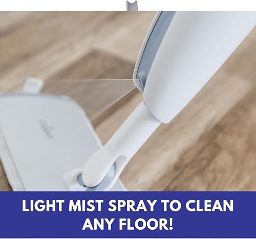 Miniatura 8 de 's Spray Mop Plus+ para limpieza de suelos Cabezal giratorio de 360  Almohadilla de microfibra reutilizable  Raspador de goma  Botella recargable