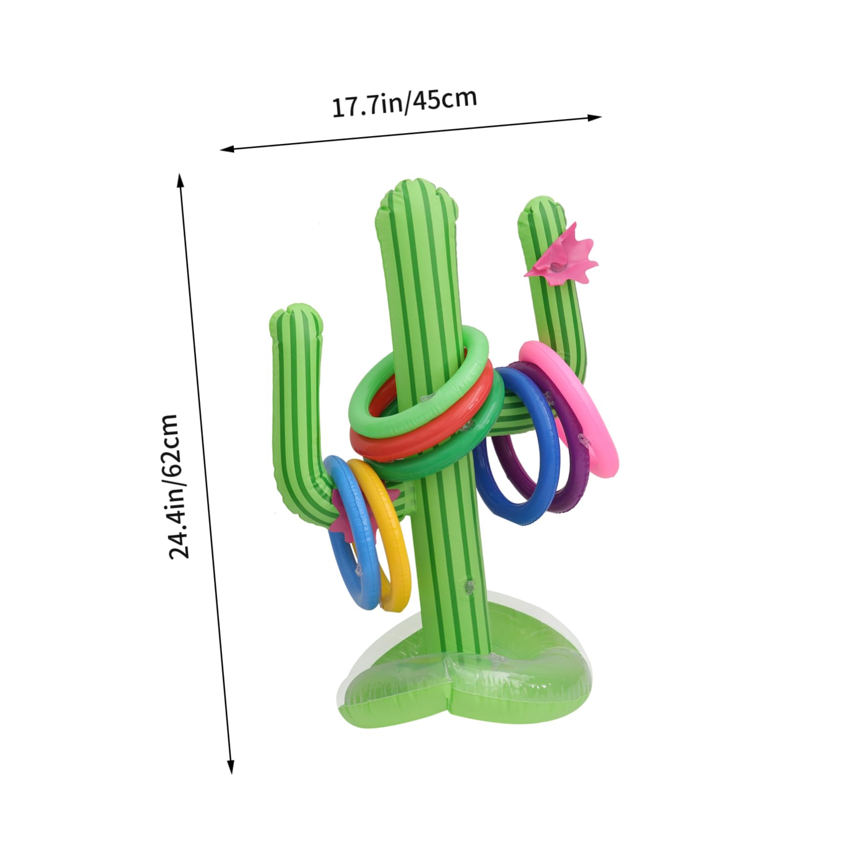 Toddmomy Beach Cactus Toy Set 9pcs Floating Cactus Plaything PVC Material Perfect Summer Game
